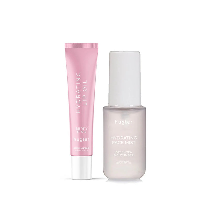 Huxter II Lip & Face Hydration Gift Set - Includes 15ml Tinted Lip Oil & 30ml Face Mist