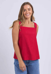 FOXWOOD II Lourdes Top - Crimson