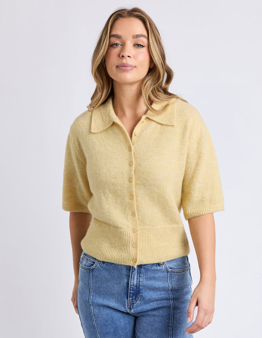 Foxwood II FERNIE Button Knit - yellow