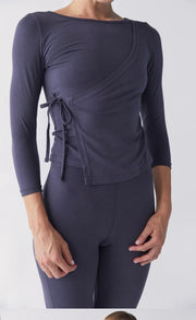 PINKY & KAMAL II HIRA Wrap Top - slate