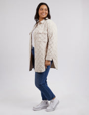 Elm Lifestyle II KATIE Quilted Shacket - oat