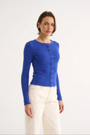 Caterina Snap Button Top - Cobalt