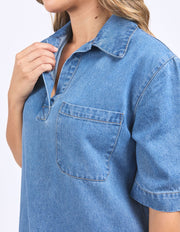 FOXWOOD II MONTE Shirt Dress - Mid Blue