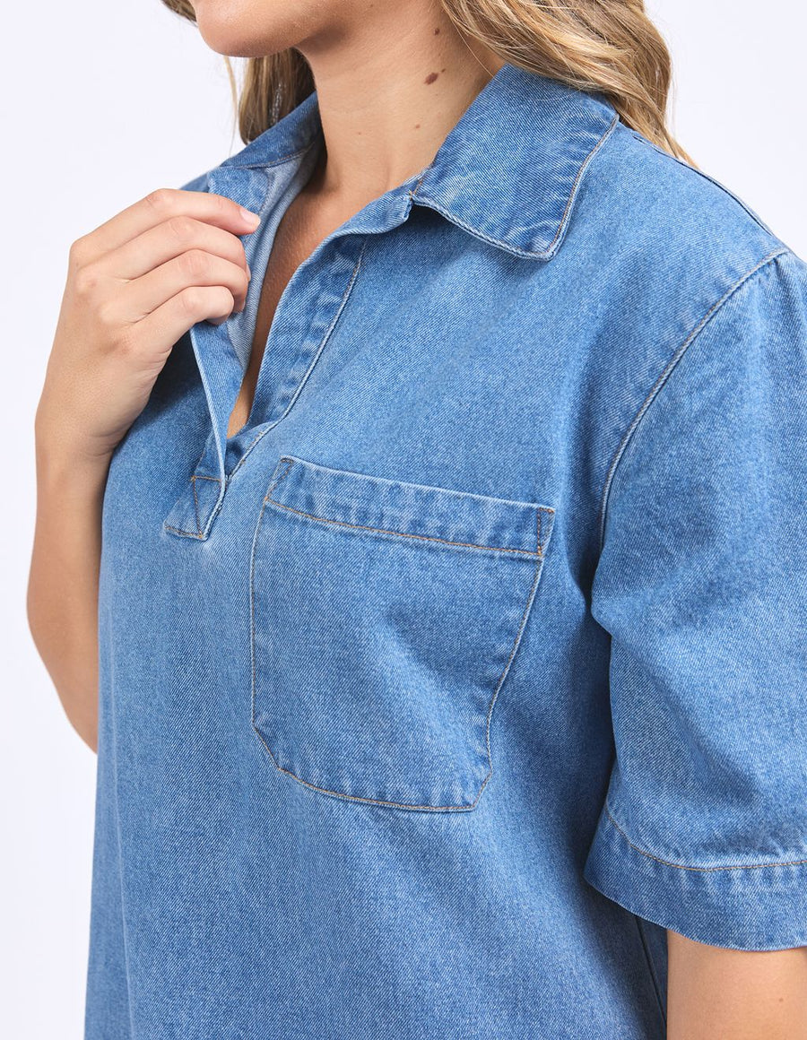 FOXWOOD II MONTE Shirt Dress - Mid Blue