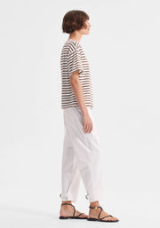 Morrison II ARCHIE Stripe Tee - Mocha/white