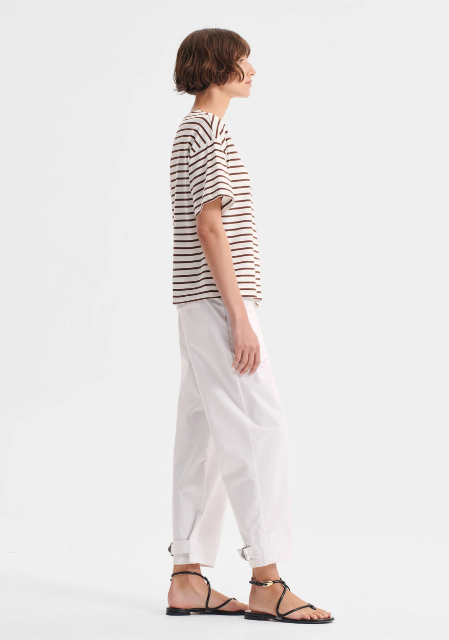 Morrison II ARCHIE Stripe Tee - Mocha/white