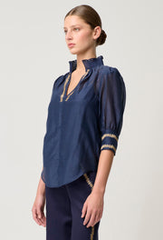 Oncewas II MUSTIQUE Embroidered Blouse - Ink