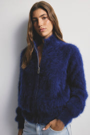 World Of Nomads II FELIX Zip Up Cashmere Bomber - Navy