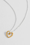 Wire Heart Necklace - Gold