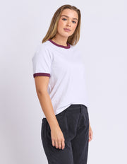 Foxwood II POLAROID RINGER TEE - White