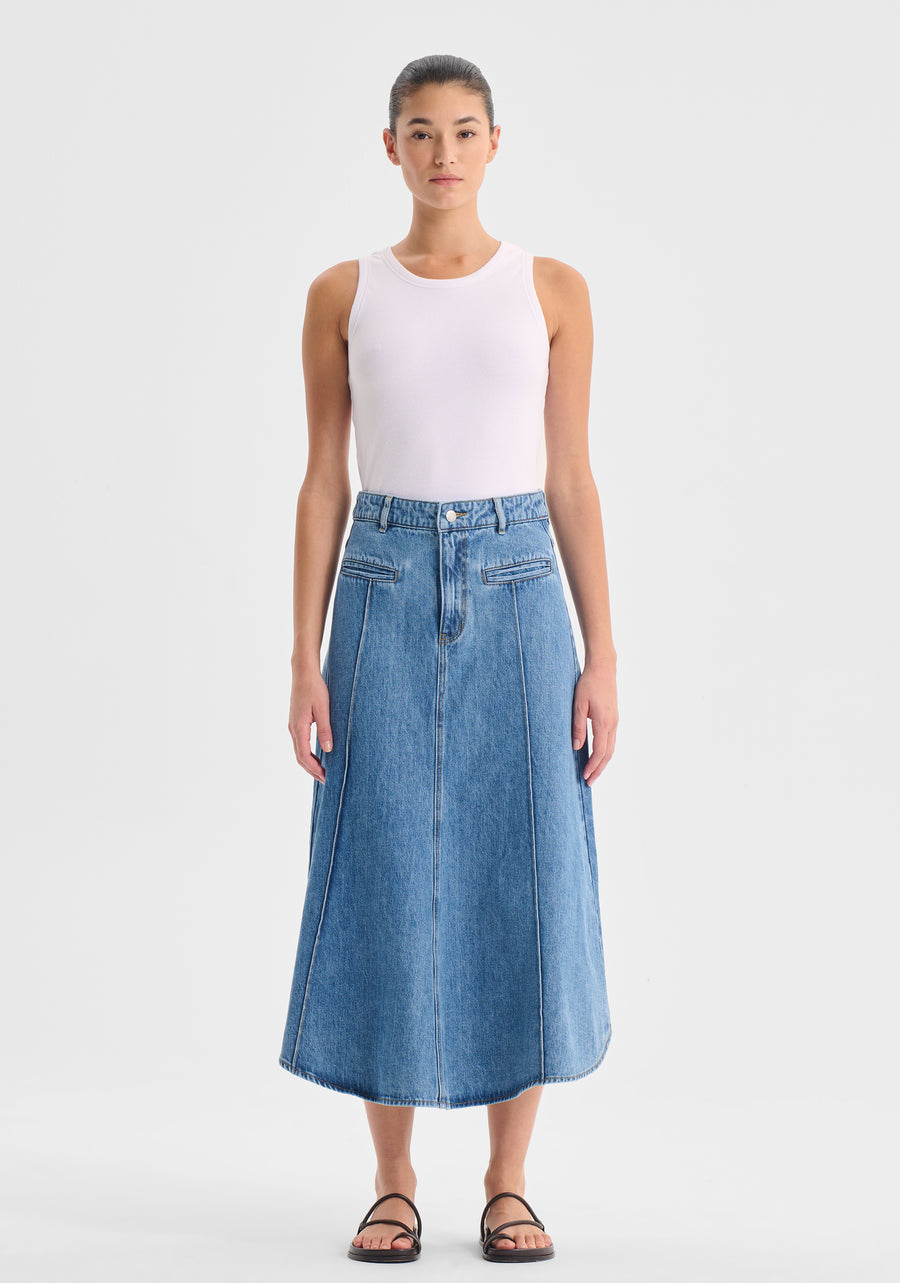 Morrison II JACQUE Denim Skirt - Light blue