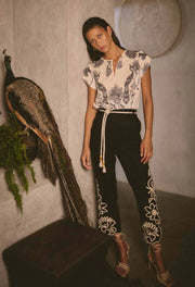 OnceWas II HELM Placement Embroidered Pant