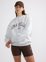 ENA Pelly II CLASSIC Collegiate Sweatshirt - White marle