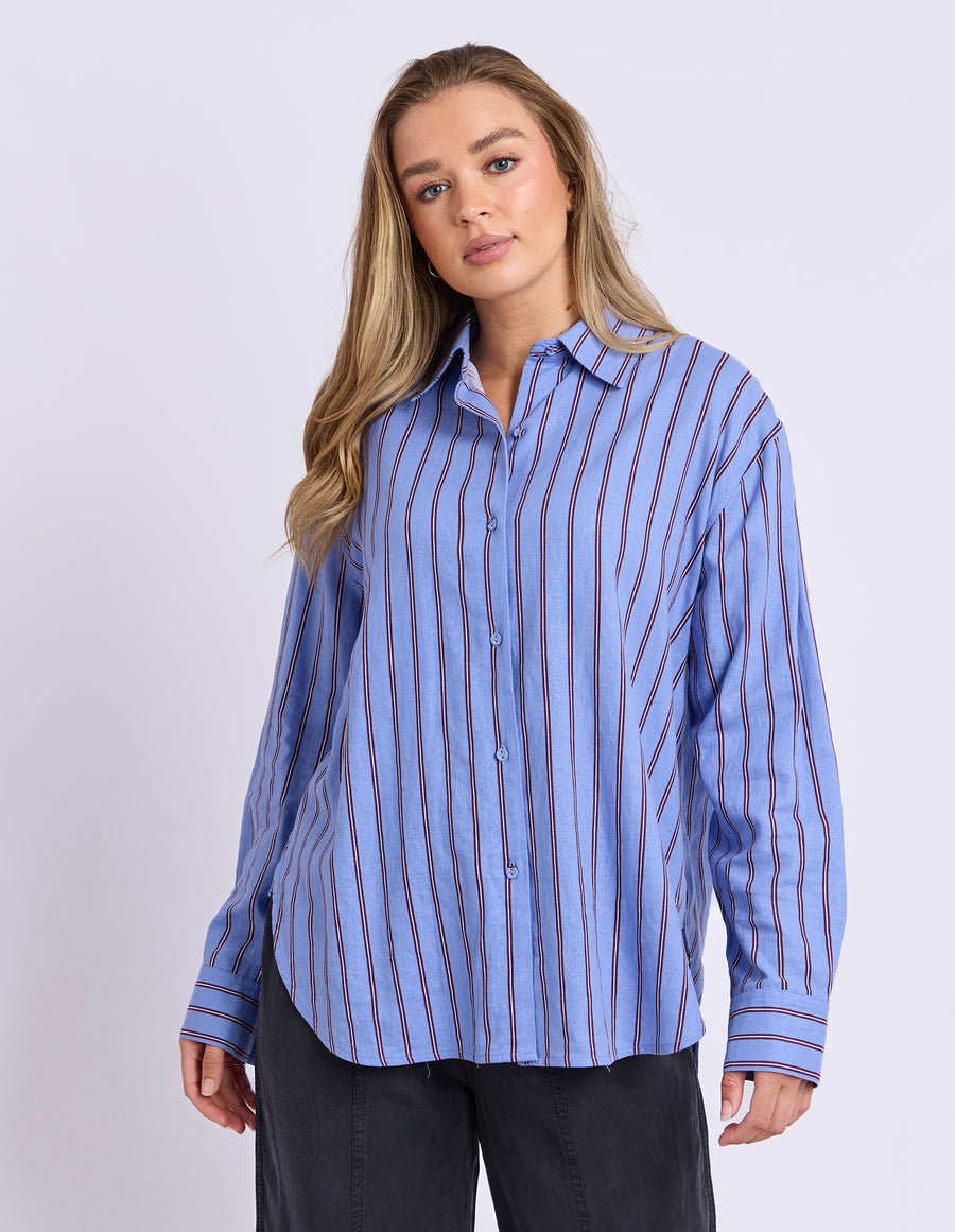 Foxwood II ALBA Stripe Shirt - c-blue