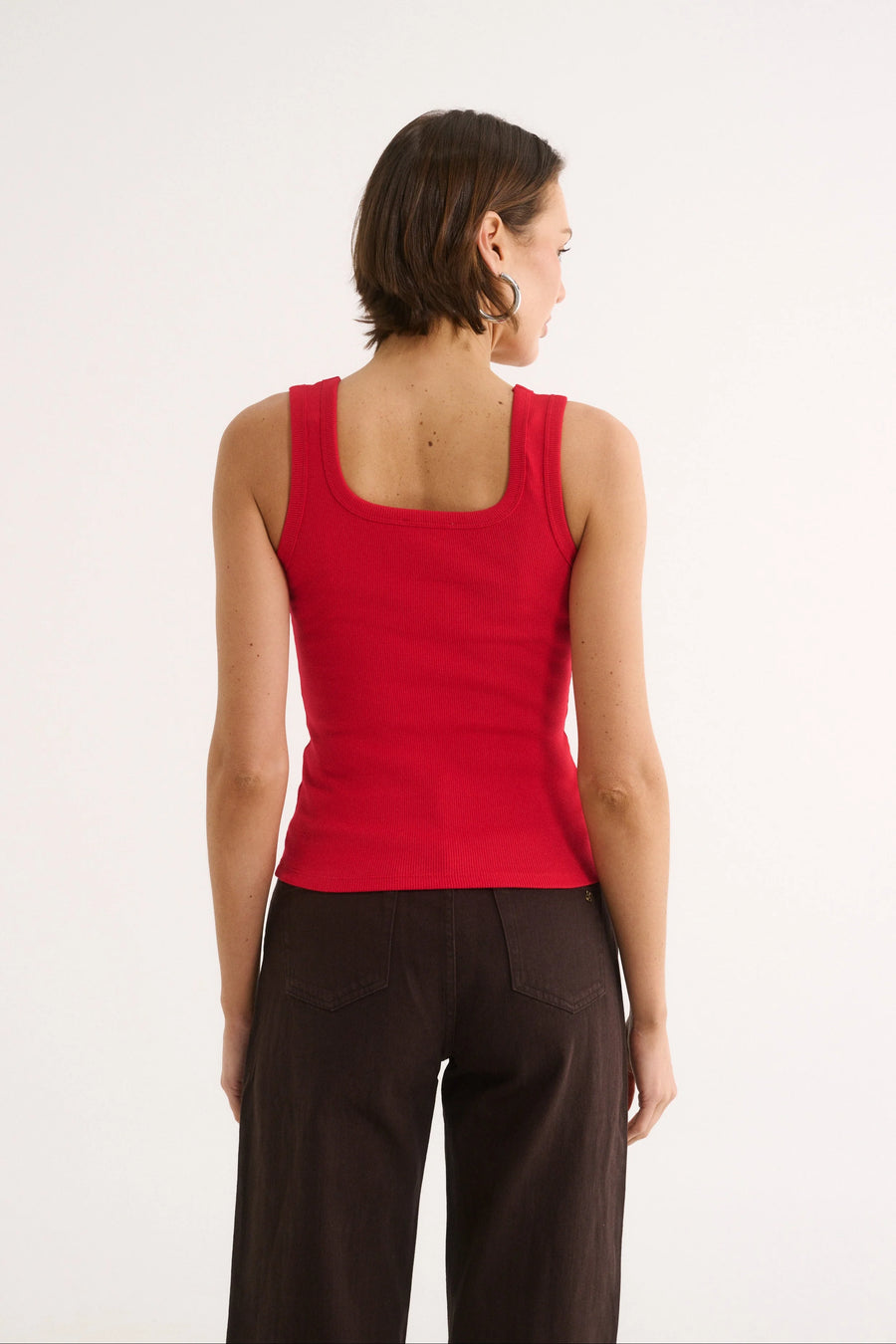 PRIMI II HARMONY SQUARE NECK TANK - Red