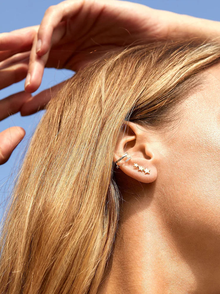 Estella Bartlett II Trio Star Ear Studs - Silver