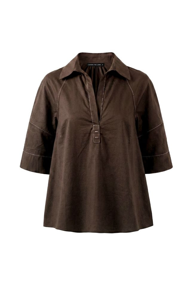 Lounge the Label II VIS Top - espresso/white