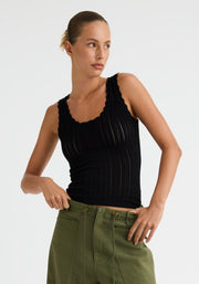 Morrison II ODETTE KNIT TANK - BLACK