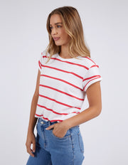 Foxwood II MANLY Stripe Tee - red