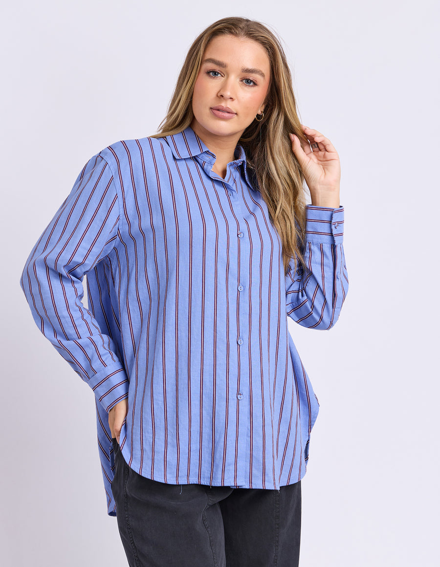 Foxwood II ALBA Stripe Shirt - c-blue