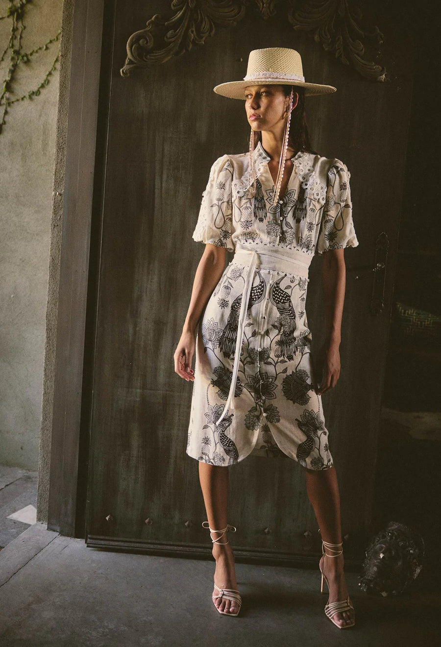 OnceWas II GAIA PLACEMENT Lace Spliced Dress