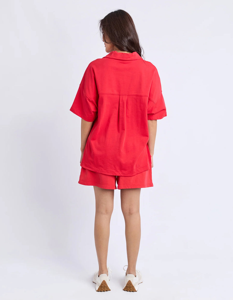 FOXWOOD II POP-Over Shirt - Red