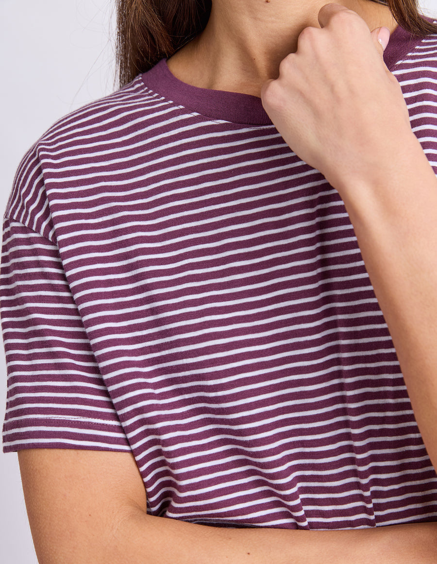 Foxwood II HUTCH STRIPE TEE - Plum
