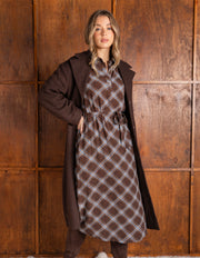 FOXWOOD II EDISON CHECK DRESS - Chocolate