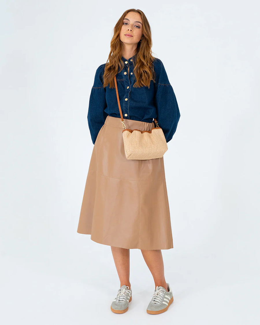 Elms & King II MONTY Crossbody bag - Tan Weave