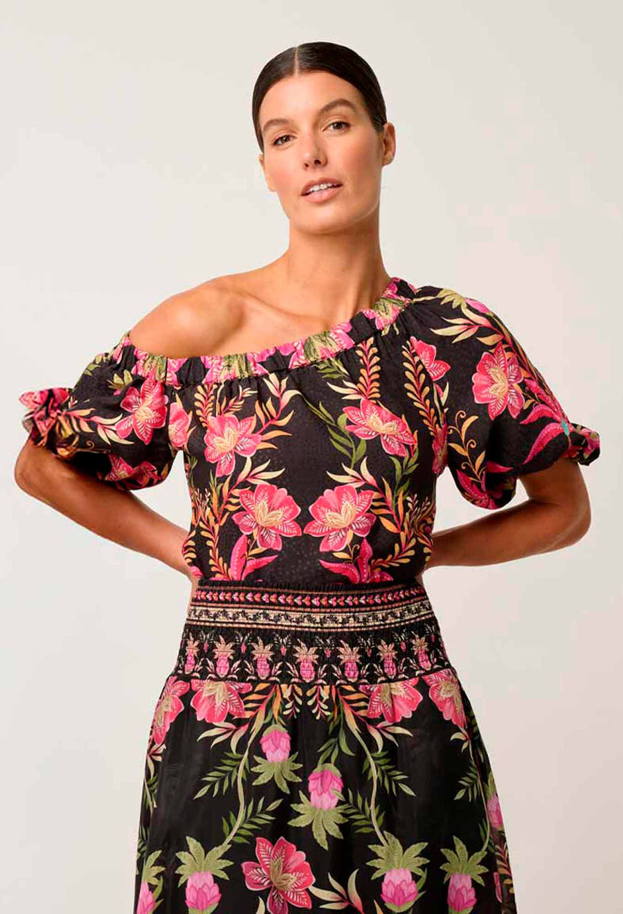OnceWas II JUNO Viscose Top - Anthos Lotos