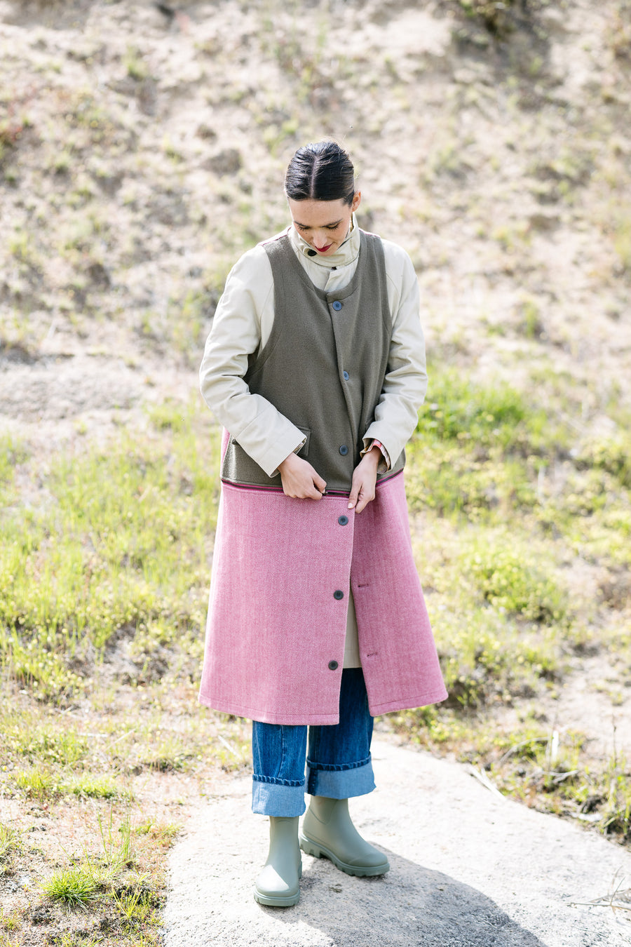 Maud Dainty II FREEZE - Stone/Pink/Green
