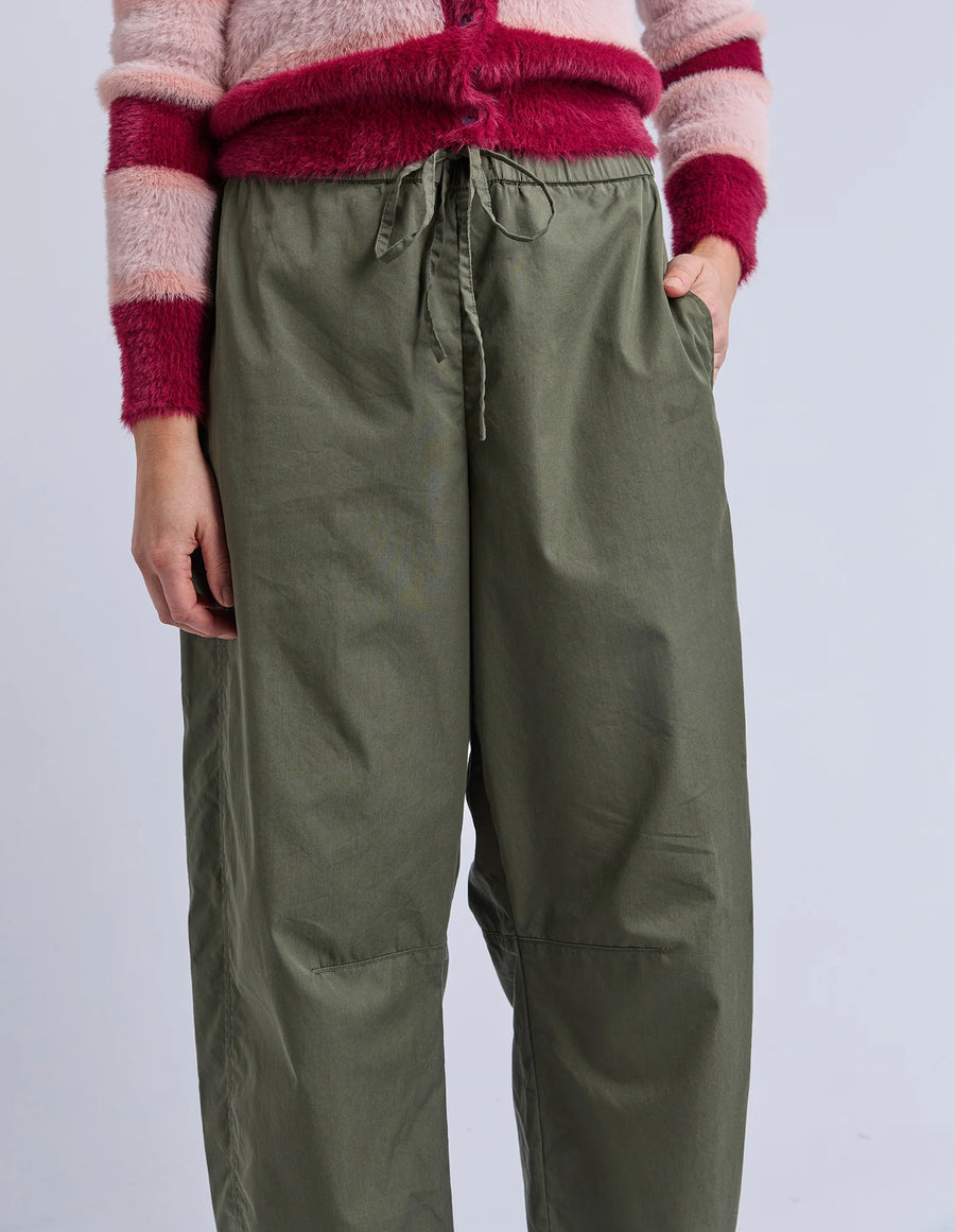 Elm Lifestyle II LUND Barrel Leg Pant - basil