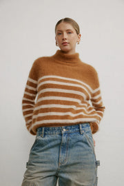 World of Nomads II Tessa Roll Neck Knit - Caramel