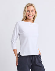 Elm Lifestyle II ELIZA Boat neck tee - white