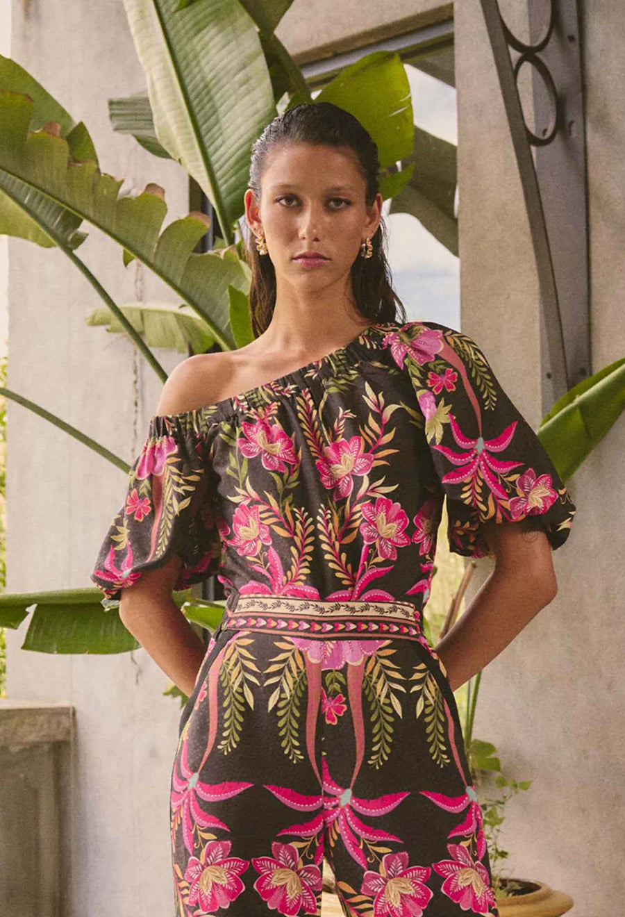 OnceWas II JUNO Viscose Top - Anthos Lotos