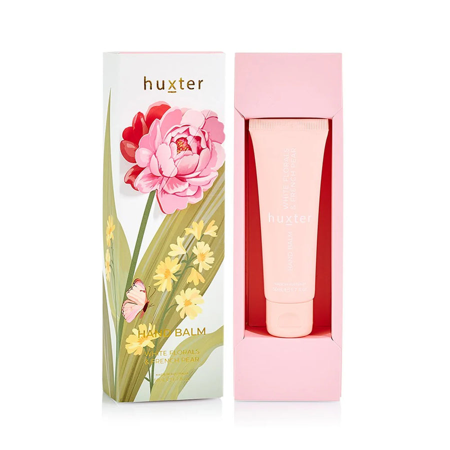 Huxter II HAND BALM Gift Box - 50ml Pink Flower - White Florals & French Pear