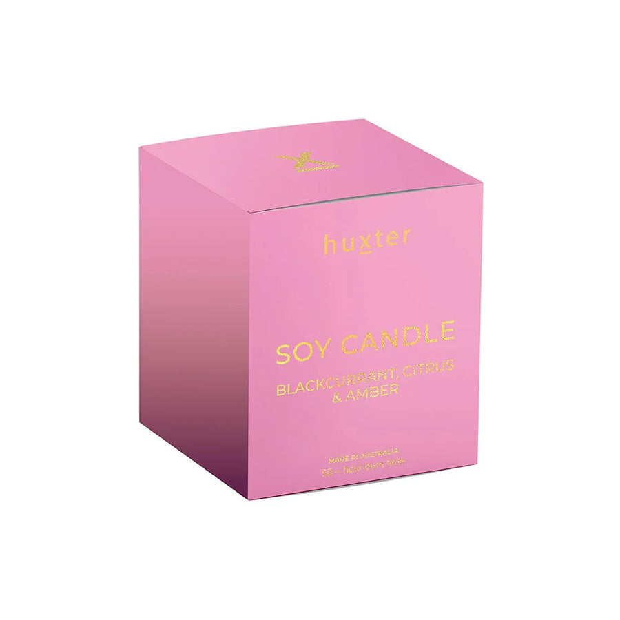 Huxter II Candle Boxed - Blackcurrant, Citrus & Amber - Xmas Flowers Collection