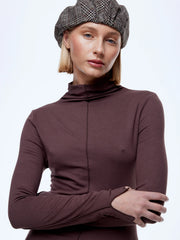 Ena Pelly II CHEVVAH Long Sleeve Top - chocolate