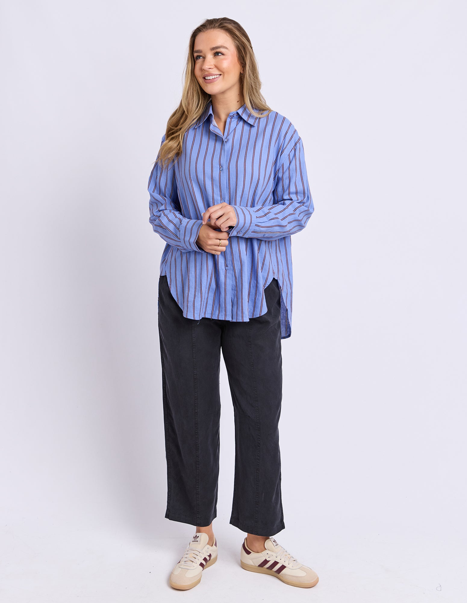 Foxwood II ALBA Stripe Shirt - c-blue