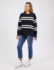 Elm Lifestyle II ALLEGRA Crew - Navy White stripe