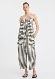 Morrison II MARINA CROP PANT - Stripe Black/Cream