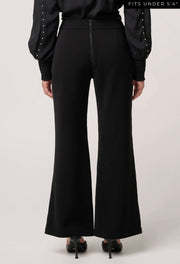 Oncewas II PETITE MARCELA PEARL EMBELLISHED VISCOSE STRETCH PANT - Black /Pearl