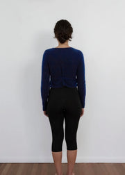 Pinky & Kamal II MOHAIR Wrap Cardigan - dark navy