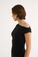 Valentina Off Shoulder Top - Black