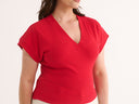 Kelly V Tee - Red