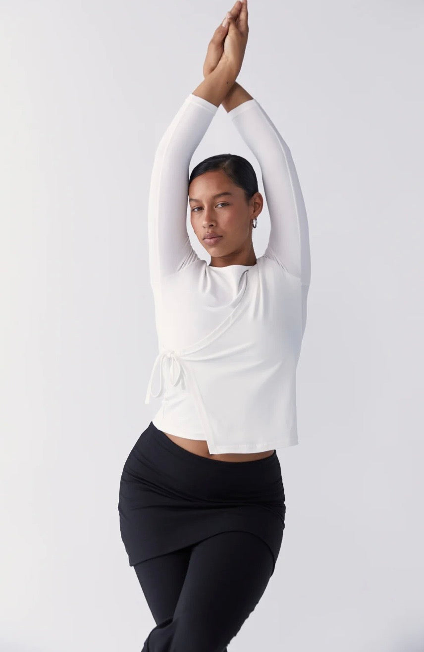 PINKY & KAMAL II HIRA Wrap Top - white