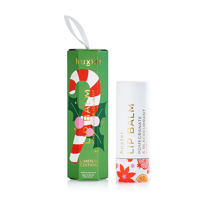 Huxter II Hanging Lip Balm 9gm - Pomegranate & Blackcurrant - Xmas Flowers Collection