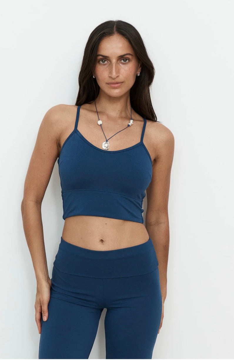PINKY & KAMAL II FLOW Crop top - indigo