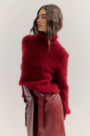 World Of Nomads II MAYA Roll Neck Knit - Merlot