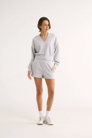 PRIMI II CHARLOTTE V NECK JUMPER - Grey